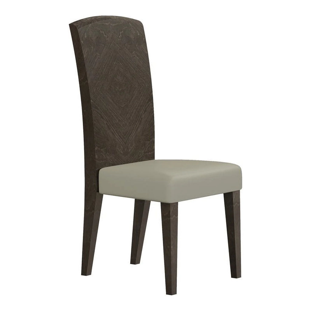 43.5" High Gloss Gray Lacquer Wood Dining Chair W63948