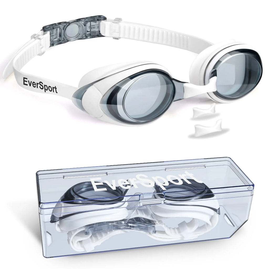 2pack Anti-Fog No Leak Swim Goggles with 3 Nose Pieces V89667