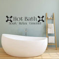 Bath Soak Vinyl Wall Decal Sticker Dark Red 20x22 H x 36x22 W M974