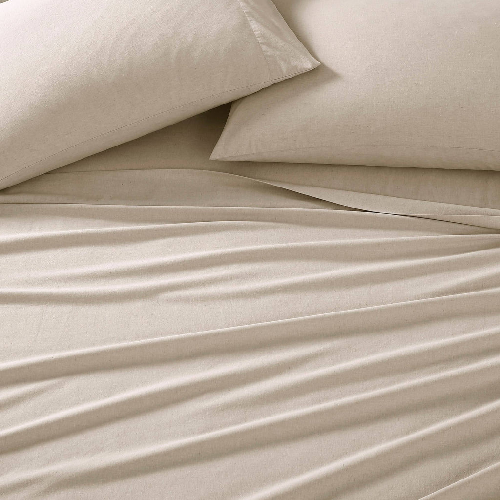 Recycled Fiber Heather Percale Cal King Sheet Set Y97355