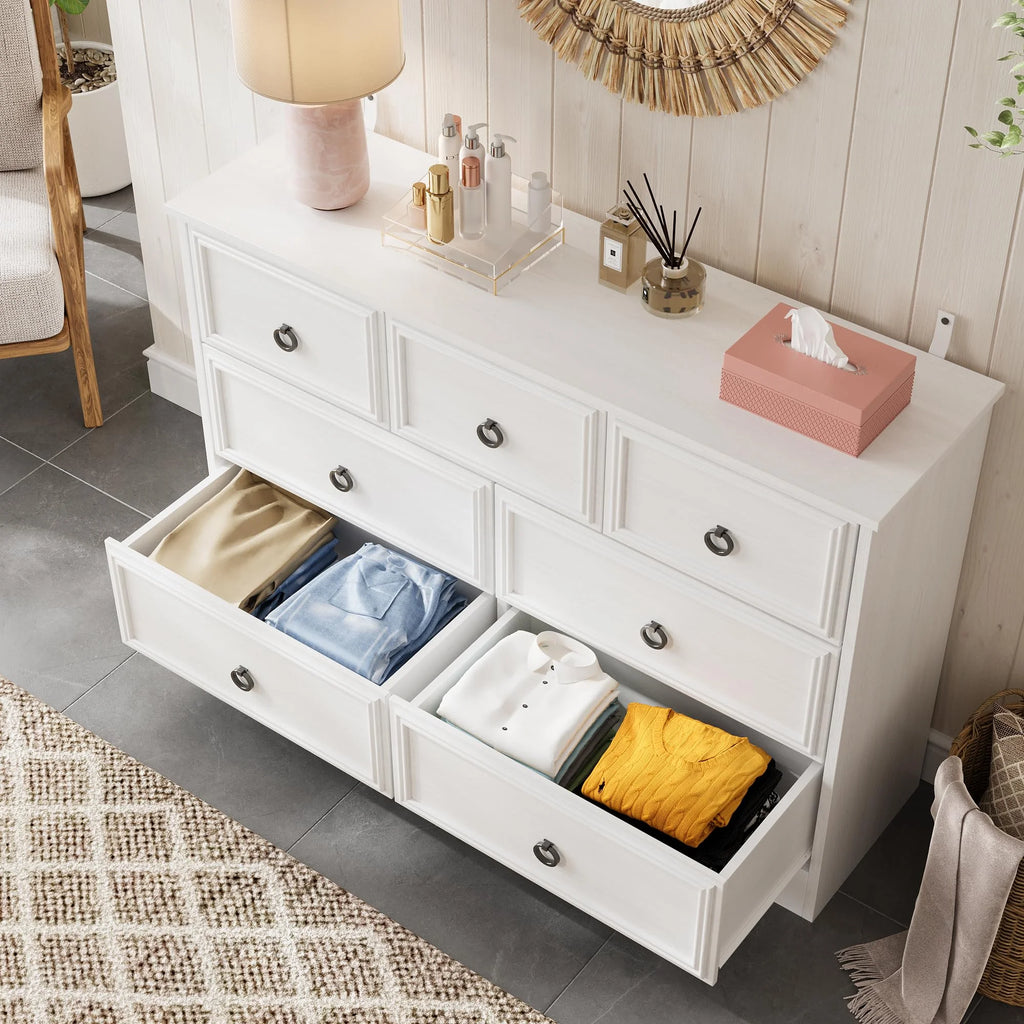 Gray 7 Drawer Wood Dresser V738