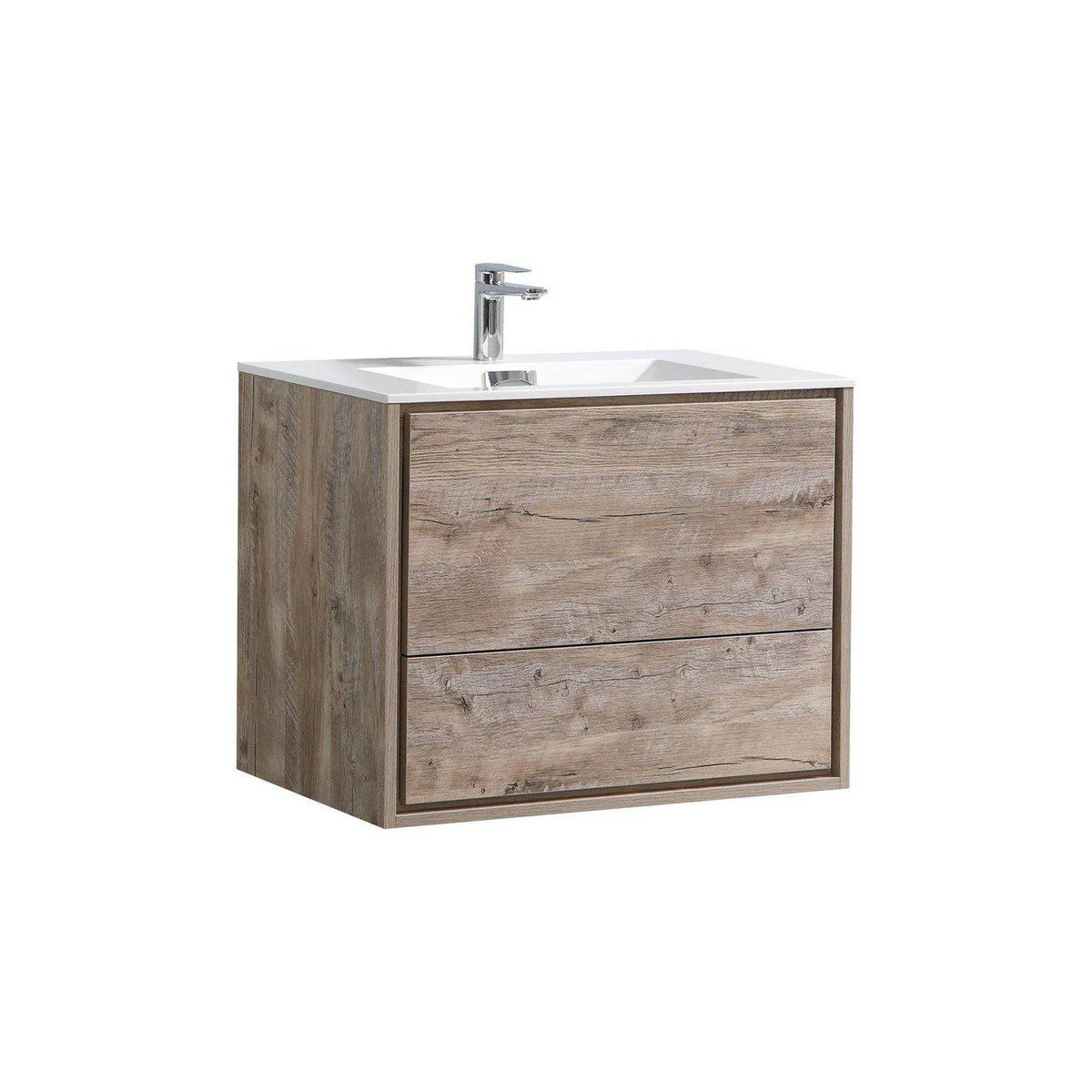 30 in. Wall Mount Nature Wood Bathroom Vanity O267