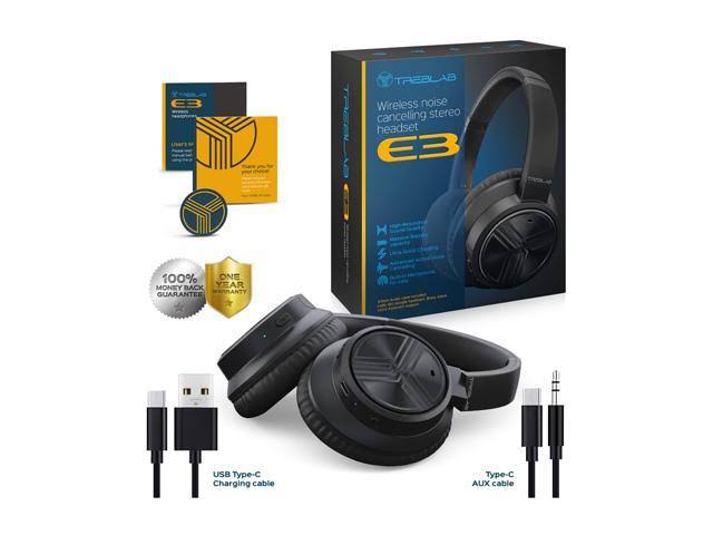 Over-Ear Bluetooth Headphones Active Noise Cancelling Black M40192