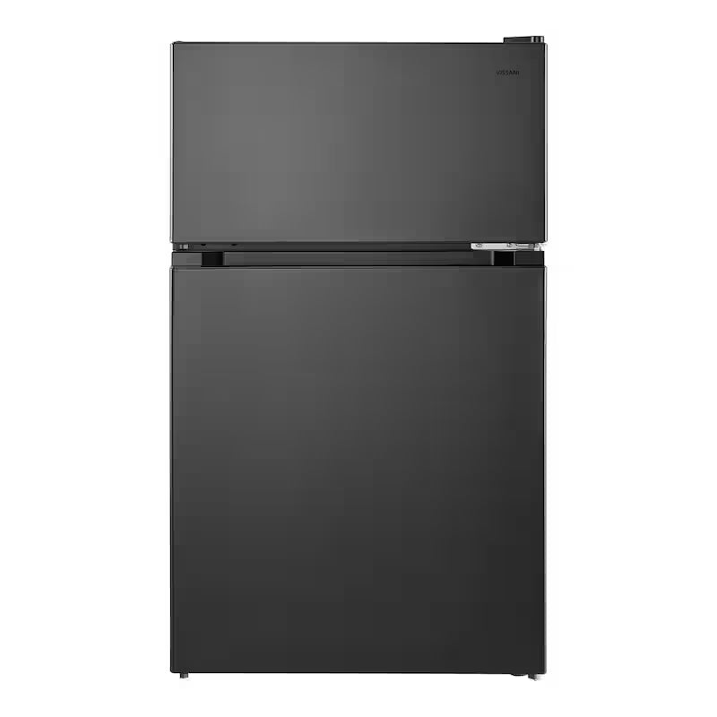 2 Door Mini Refrigerator in Black with Freezer H1631
