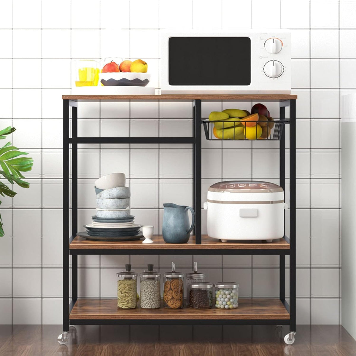 Kitchen Baker's Rack Rustic Brown X7279
