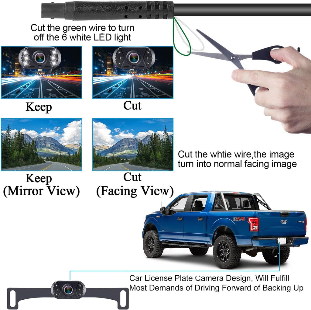 Backup Camera with 5 Monitor, AHD 1080P Rear View Camera System G507447