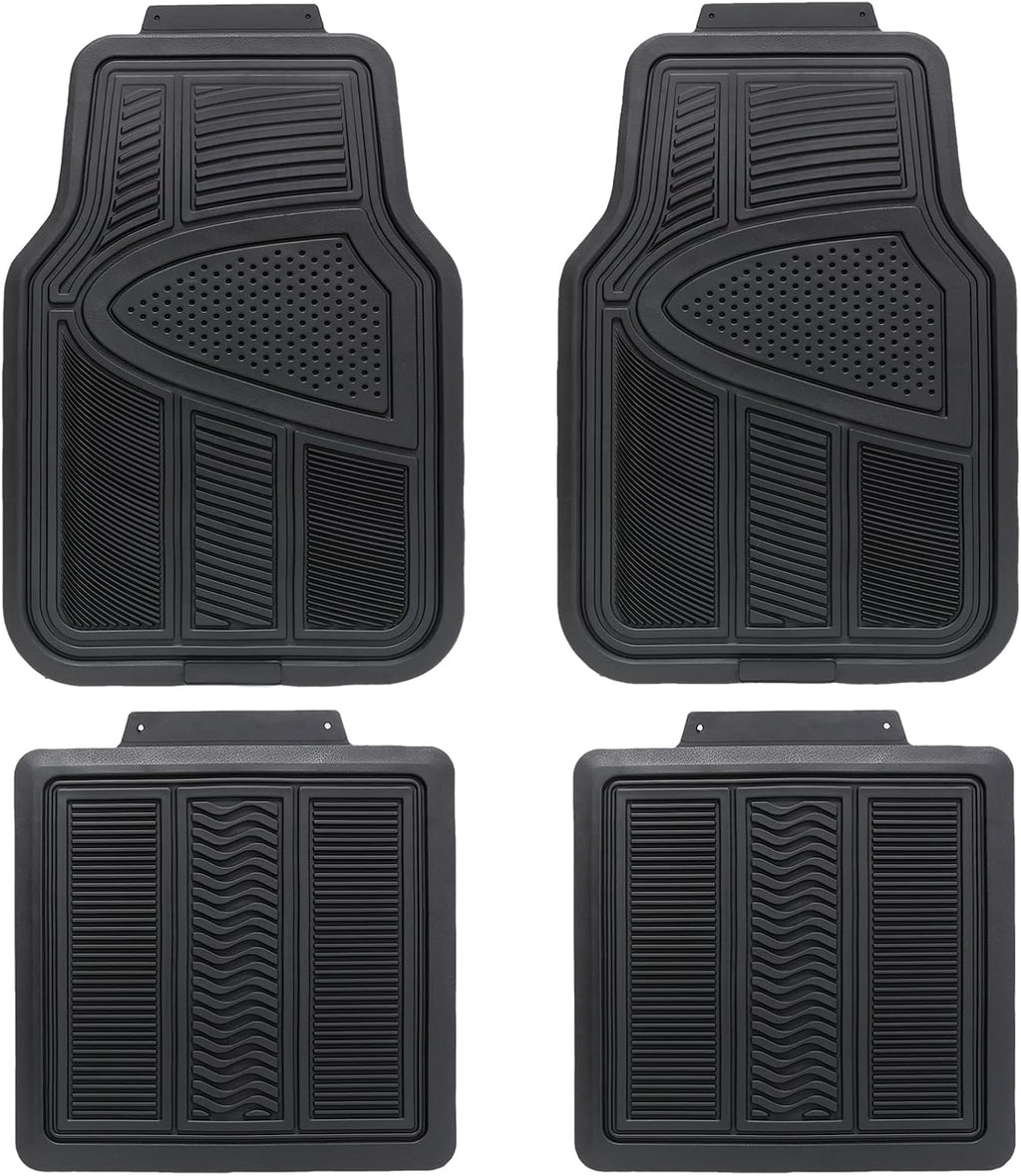 Tan Beige 4pc Heavy Duty Rubber Floor Mats G663