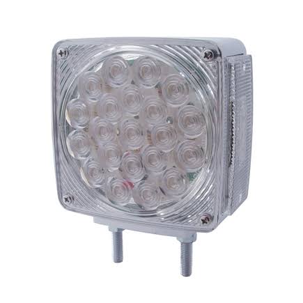 45 LED Double Face Turn Signal Light Amber & Red LED Clear Lens G869