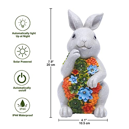 Solar Garden Statue Turtle with Succulent and 7 LED Lights M113962