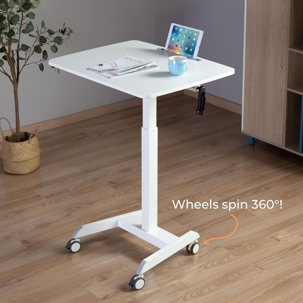 White 31in Portable Standing Desk N411