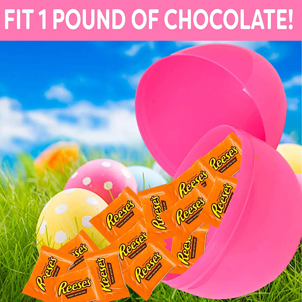 Colored Easter Egg with 1 Lbs of Chocolate A4941