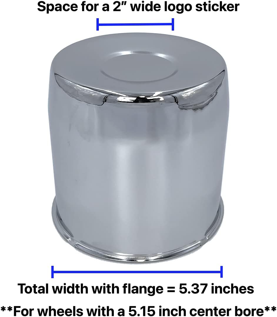 4 Chrome 5.15 Push Through Center Caps L463