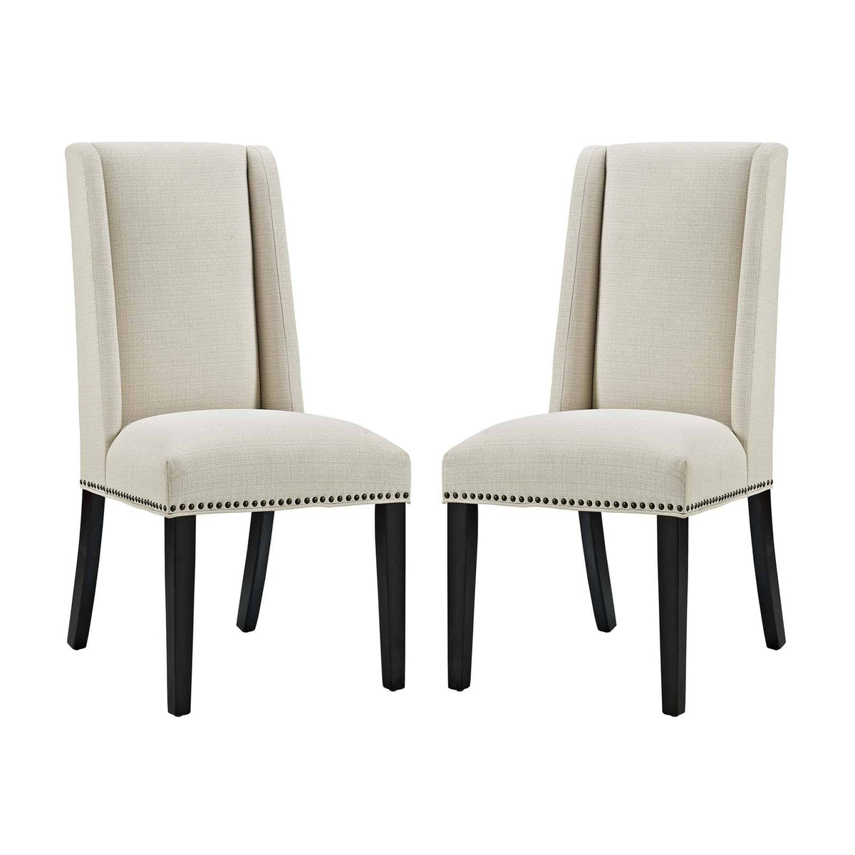 Beige Fabric Side Chair, Set of Two G467812