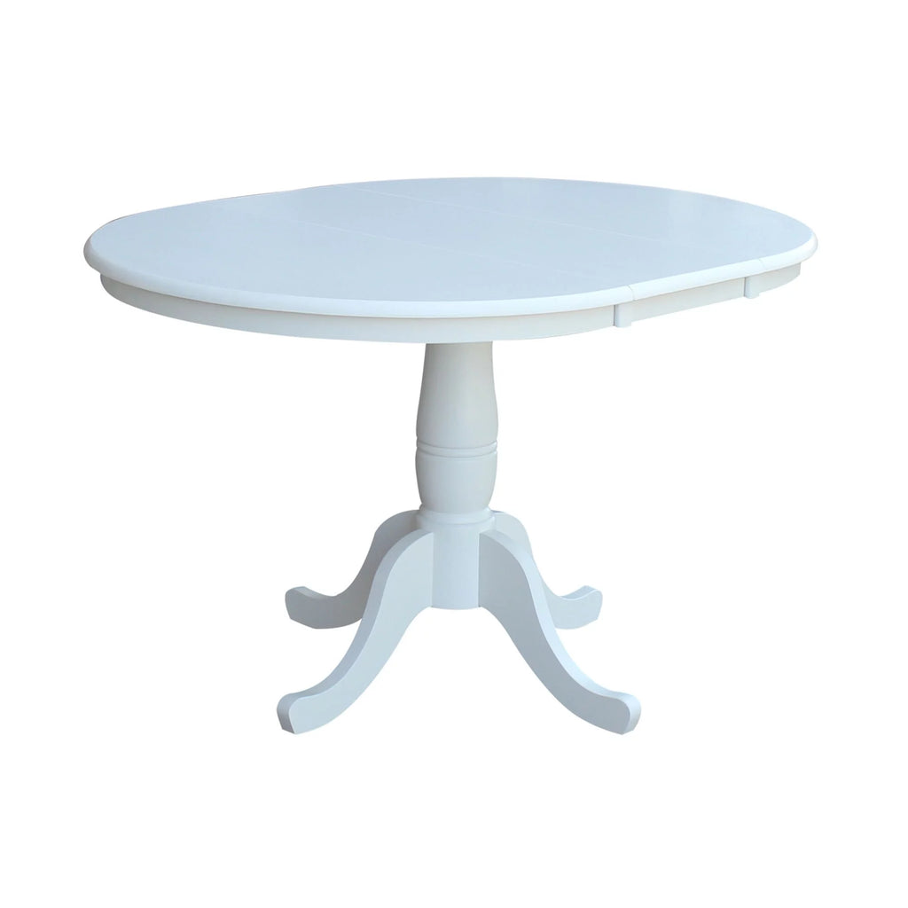 Round Extension Dining Table with 4 Chairs Set of 5 T4650
