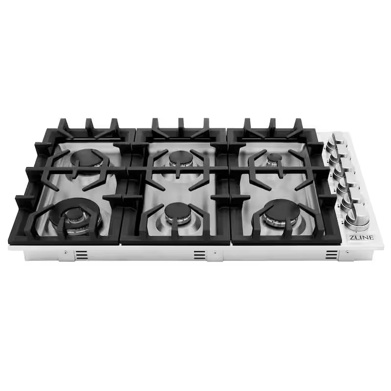 6 Burner Gas Cooktop in Stainless Steel V7564