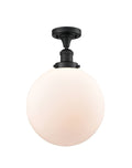1 Light 12 inch Semi-Flush Mount in Matte Black O80383