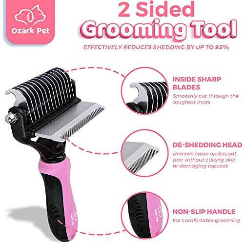 Dog and Cat Deshedding Brush and Shedding Glove C61347