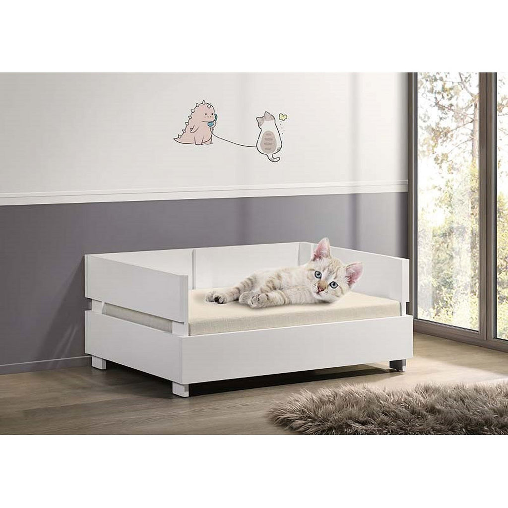 White Pet Bed with Cushion N189015