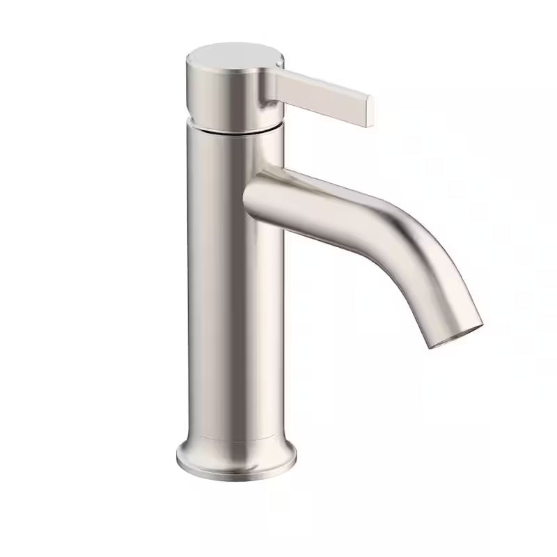 Single-Handle Single-Hole Brushed Nickel Bathroom Faucet Q107654