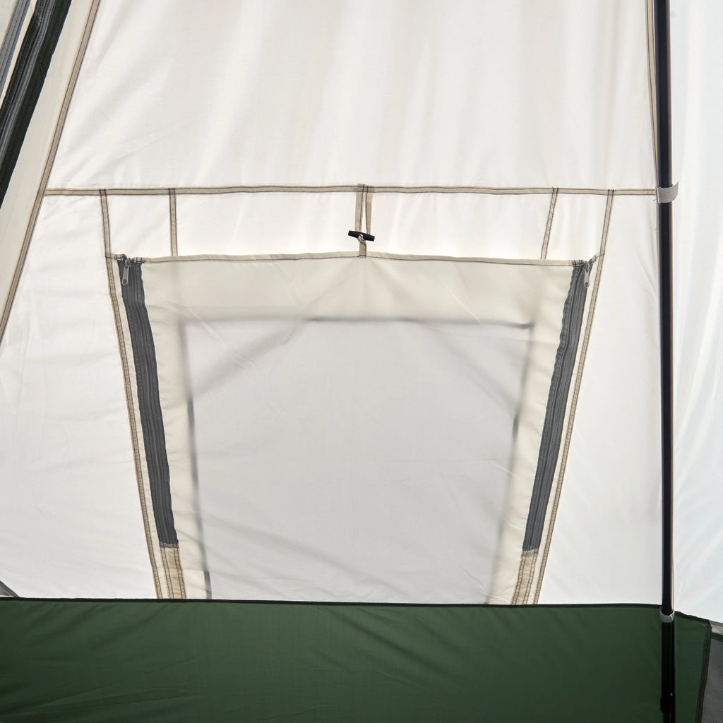 7-Person 1-Room Teepee Tent with Vented Rear Window, Green G70539