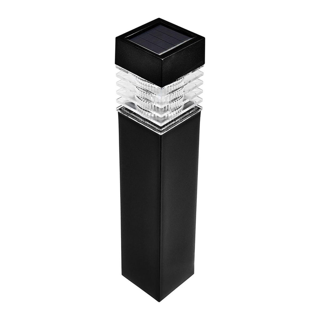 15.75 in. Solar LED Black Bollard Pathway Light G247062
