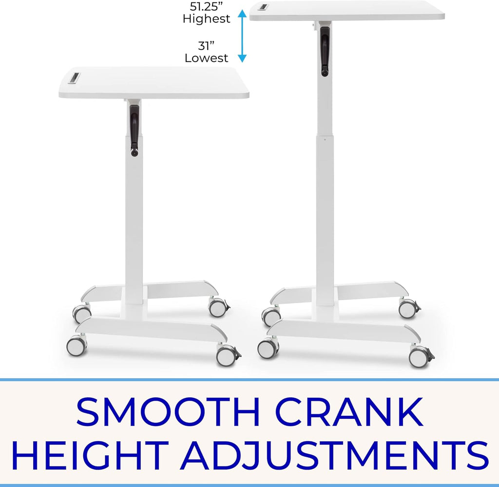 White 31in Portable Standing Desk N411