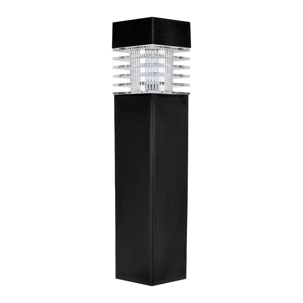 15.75 in. Solar LED Black Bollard Pathway Light G247062