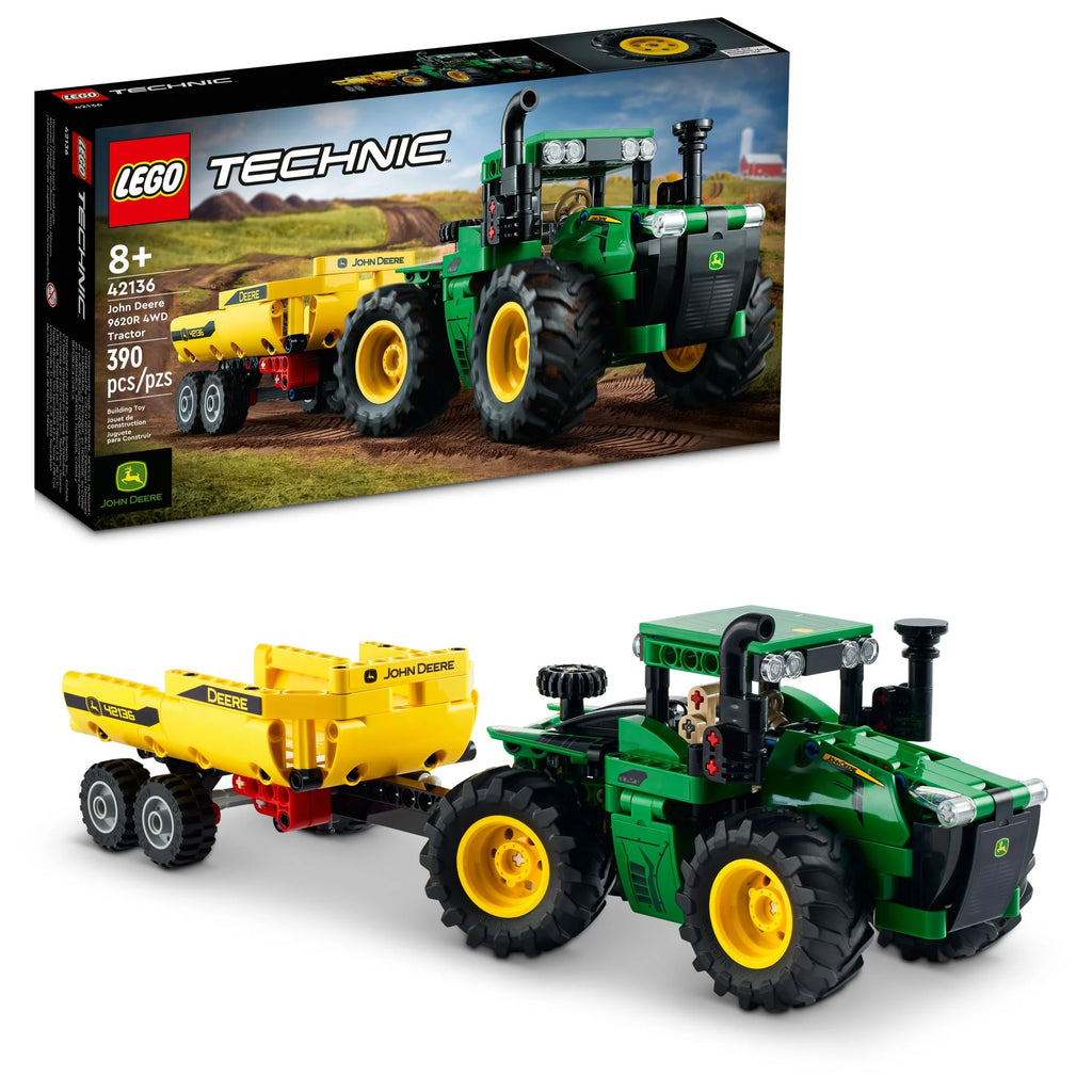 4WD Tractor Toy with Trailer Building Toy W947385