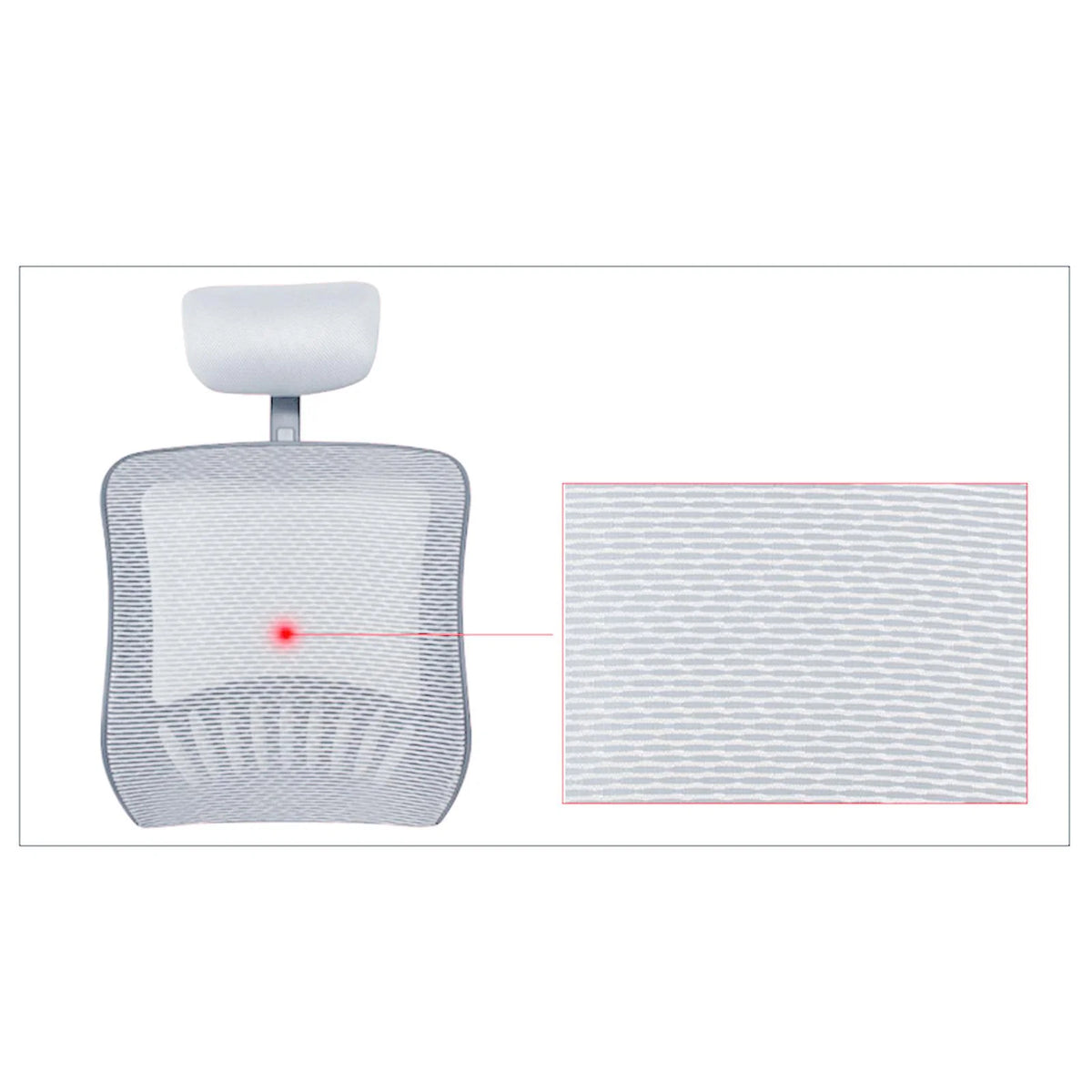 Office Chair Mesh Back Support with Headrest E301