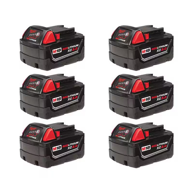 18-Volt Lithium-Ion Battery Pack 3.0Ah 6-Pack T2761