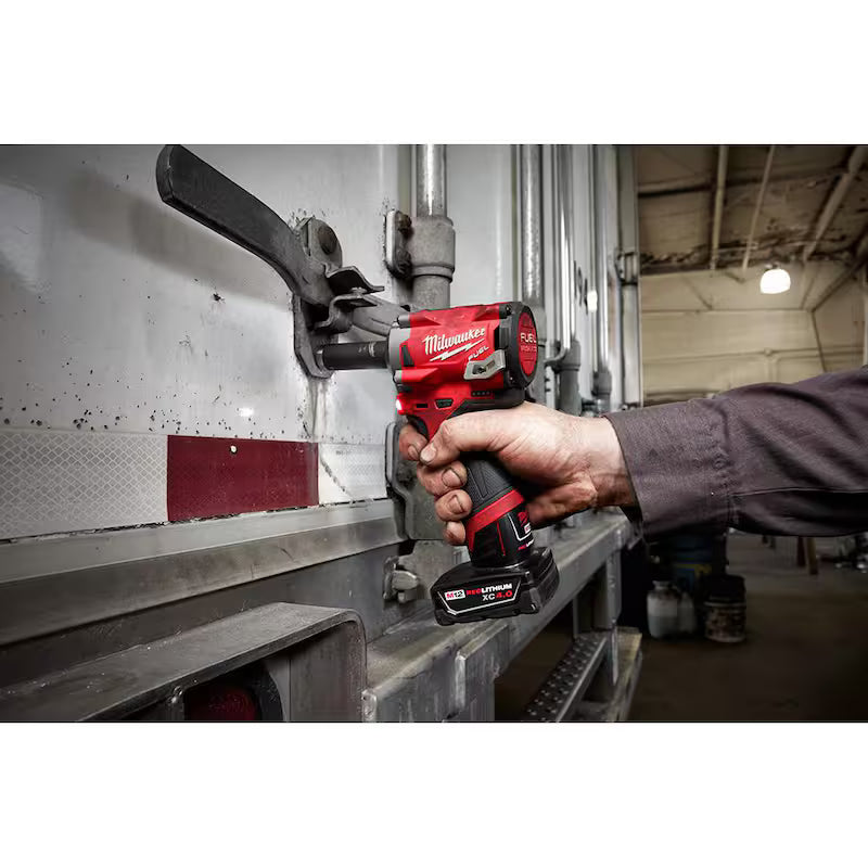 12V Cordless Brushless 1/2 in. Impact Wrench Kit with 1/2 in. Drive SAE Deep Socket Set (12-Piece) J191951
