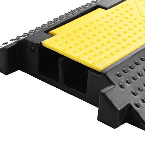 Black Rubber Cable Protector Ramp 3 Pack Dual Channel G3756