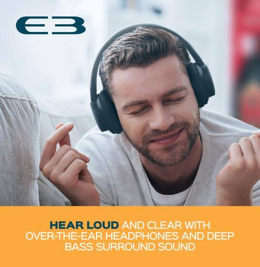 Over-Ear Bluetooth Headphones Active Noise Cancelling Black M40192