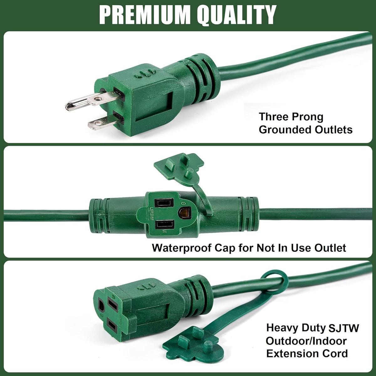 Outdoor Extension Cord with 7 Outlet Taps 35 Feet K14787