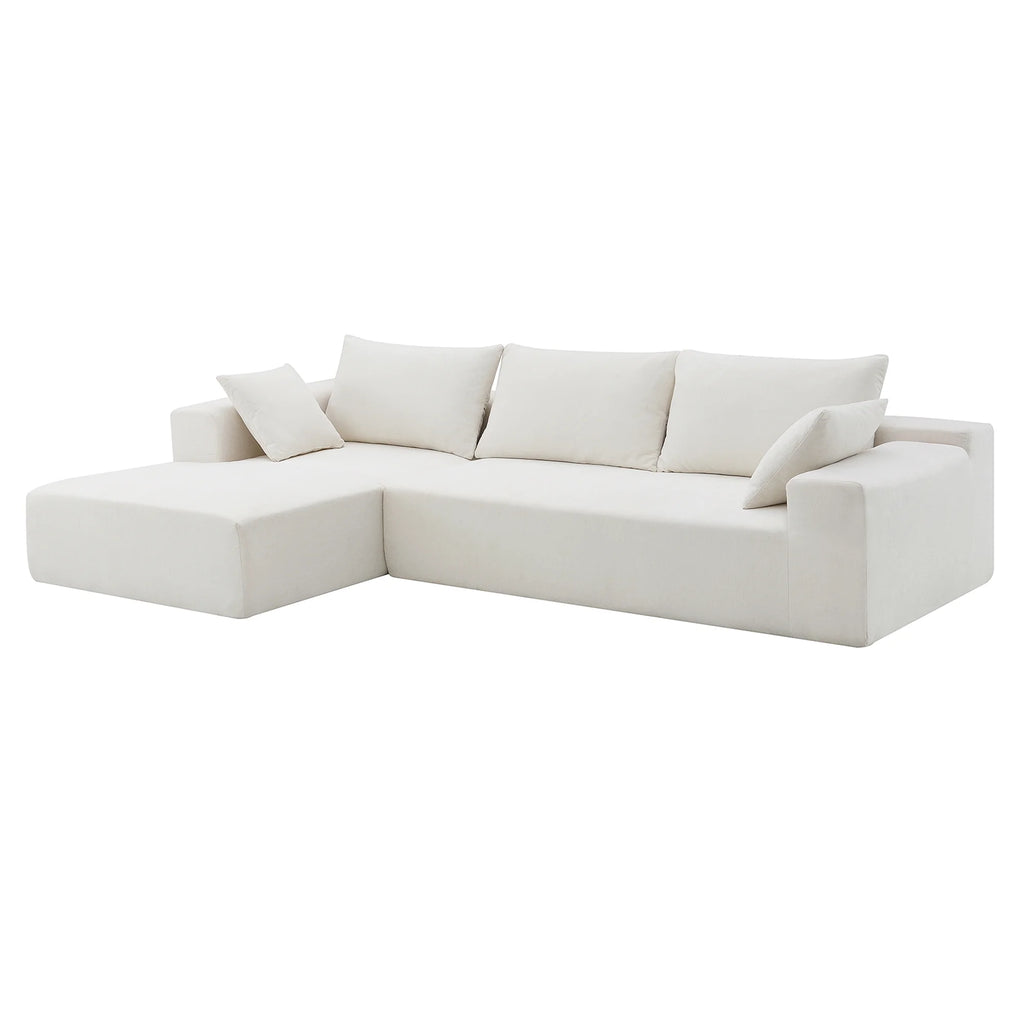 White L Shaped Modular Sectional Sofa C78890
