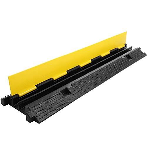 Black Rubber Cable Protector Ramp 3 Pack Dual Channel G3756