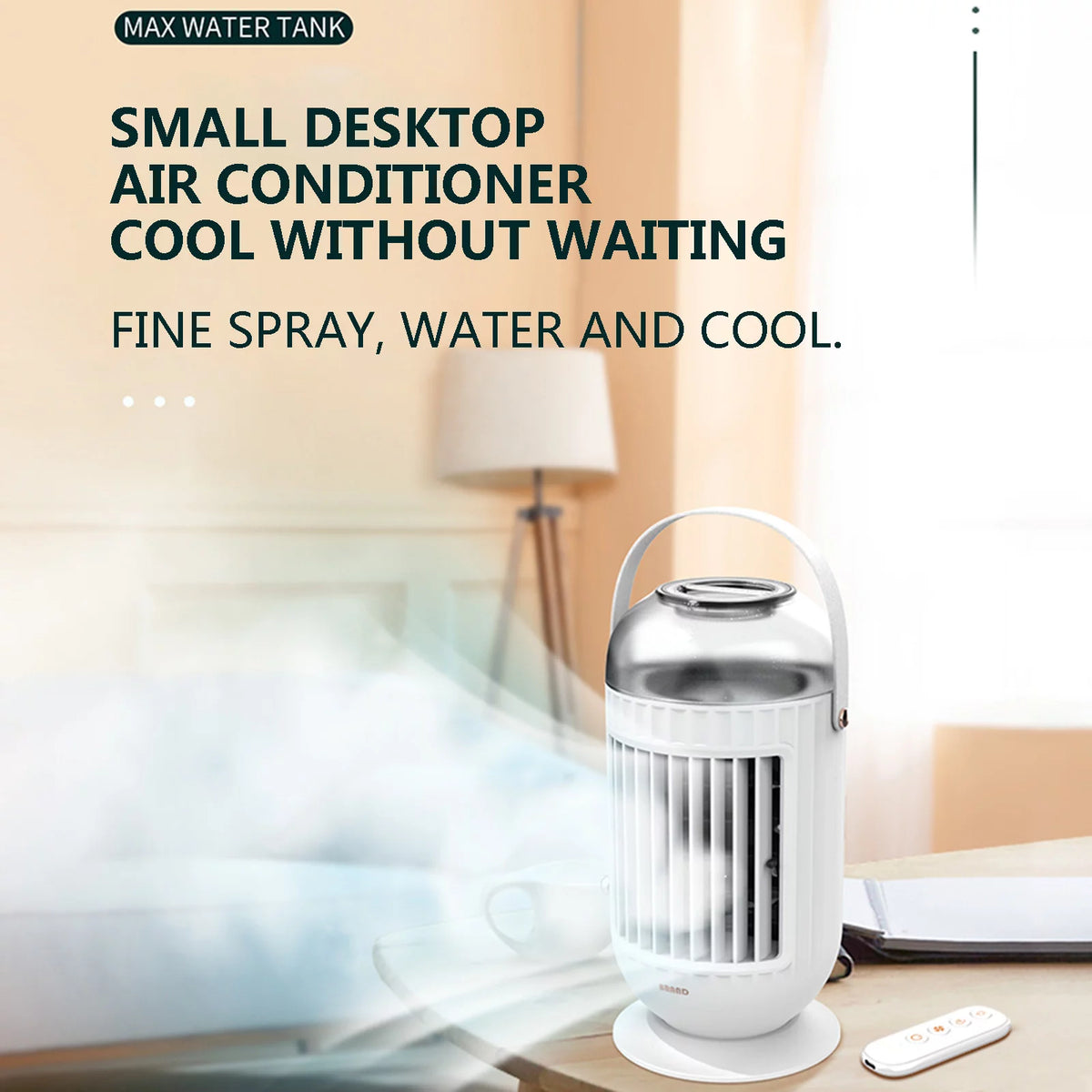 Portable USB Desktop Air Conditioner Fan White E32417