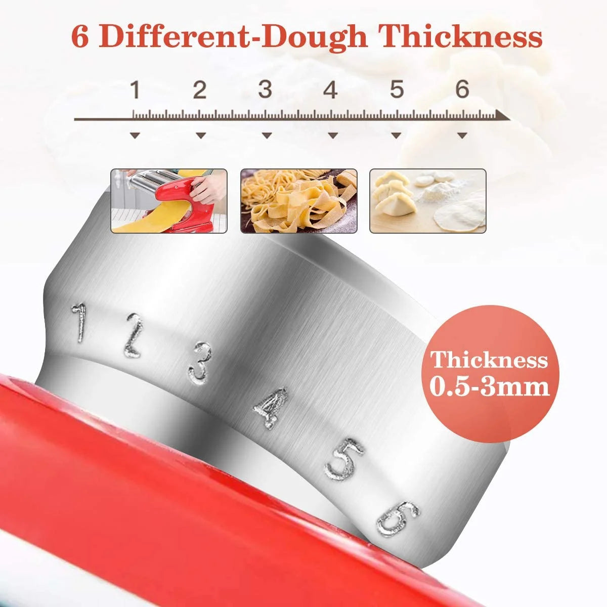 Stainless Steel Manual Pasta Maker Machine T640046
