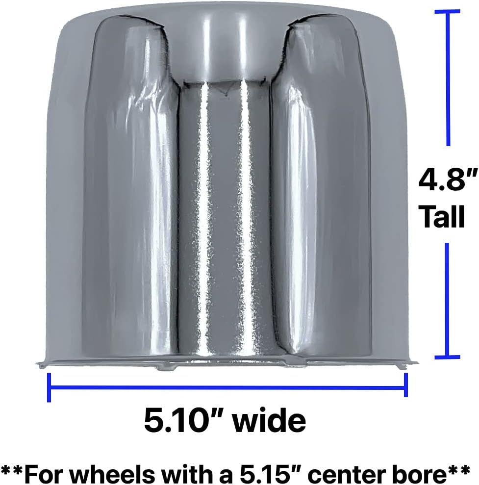 4 Chrome 5.15 Push Through Center Caps L463