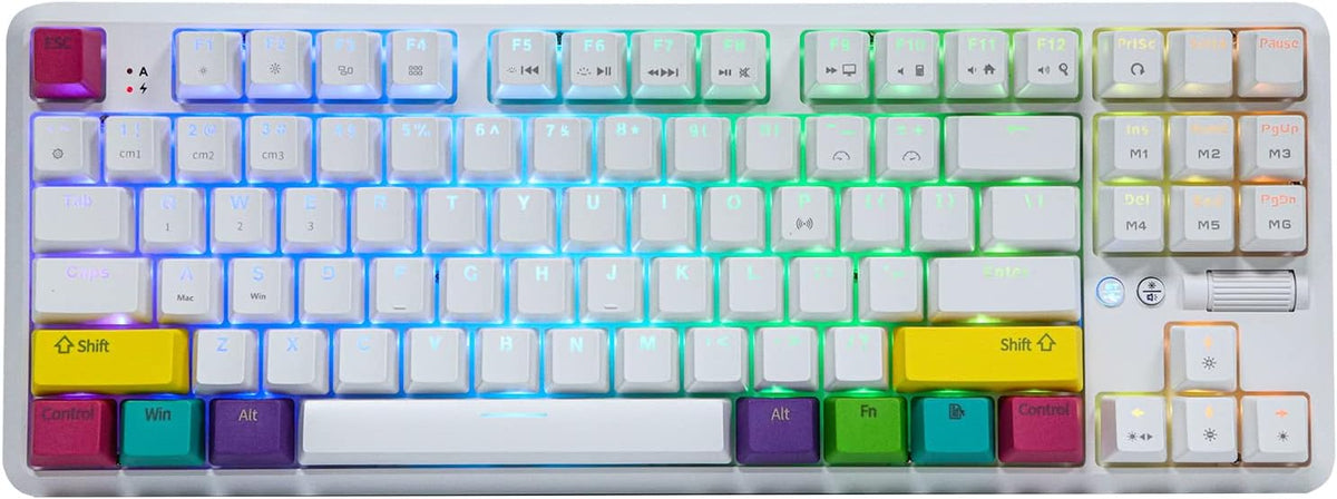 87 Keys Bluetooth Wired/Wireless Mechanical Keyboard with RGB Backlit M9681
