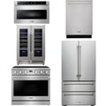 36 Gas Range, Refrigerator, Dishwasher, Microwave and Wine Cooler K296197