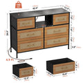 Rattan 6 Drawer Dresser M837077