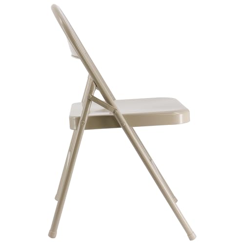 4 Piece White Plastic Folding Chairs V603803