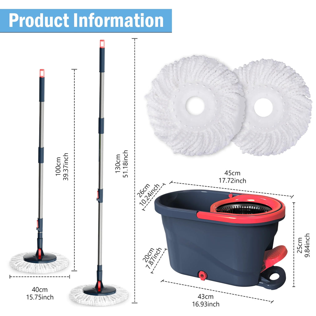 Green Spin Mop and Bucket with Wringer Set F496