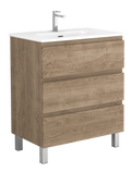 Oak Engineered Wood Single Vanity Cabinet D783