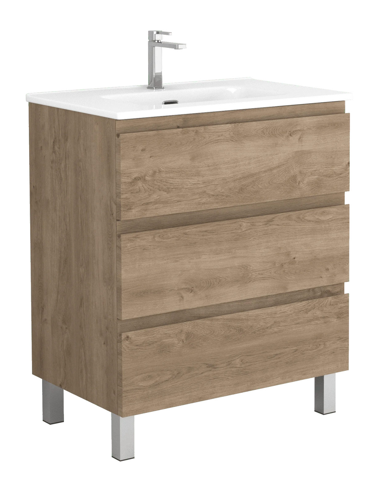 Oak Engineered Wood Single Vanity Cabinet D783