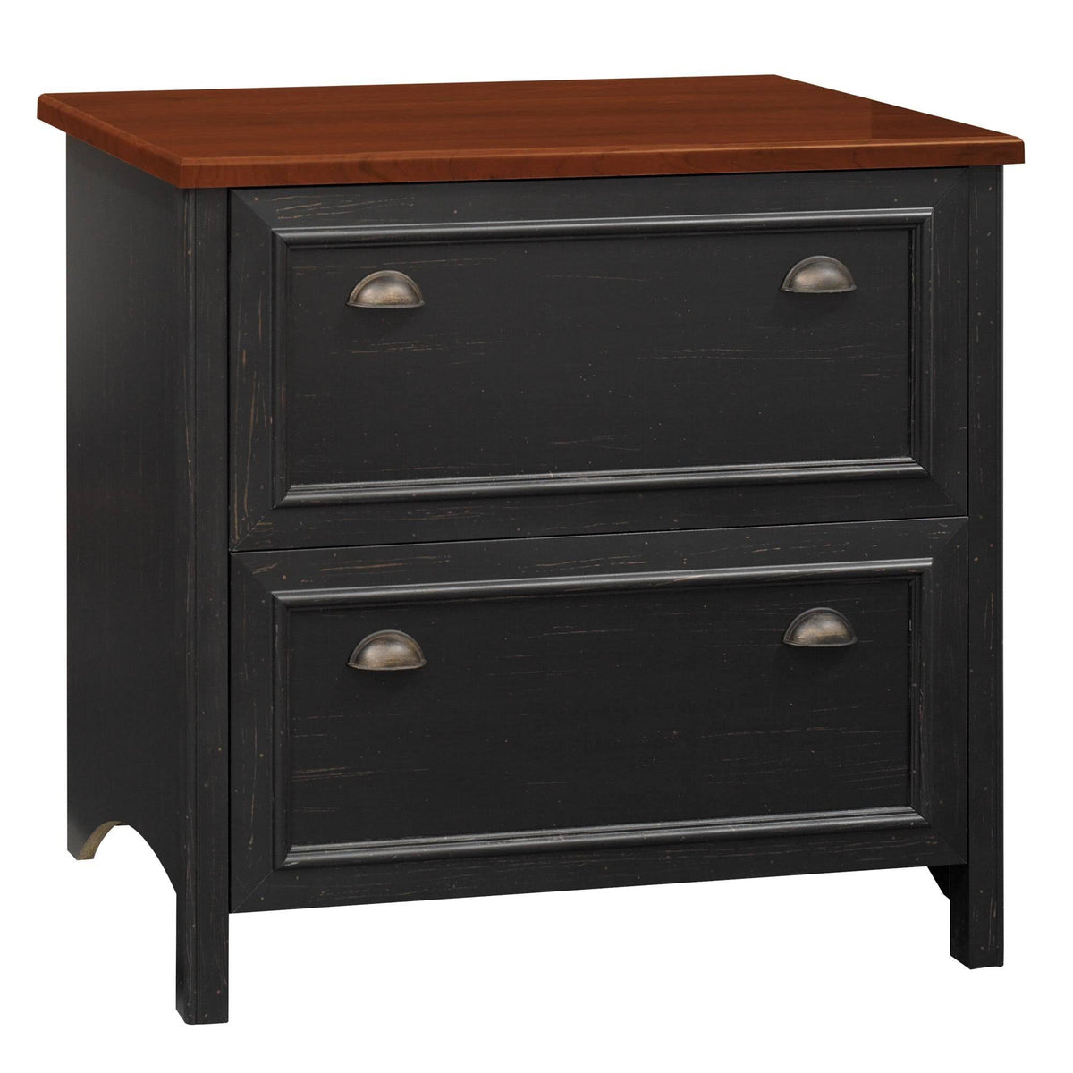 Antique Black Lateral File Cabinet C737