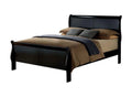 1pc Eastern King Size Black Solid Wood Bedframe H4372