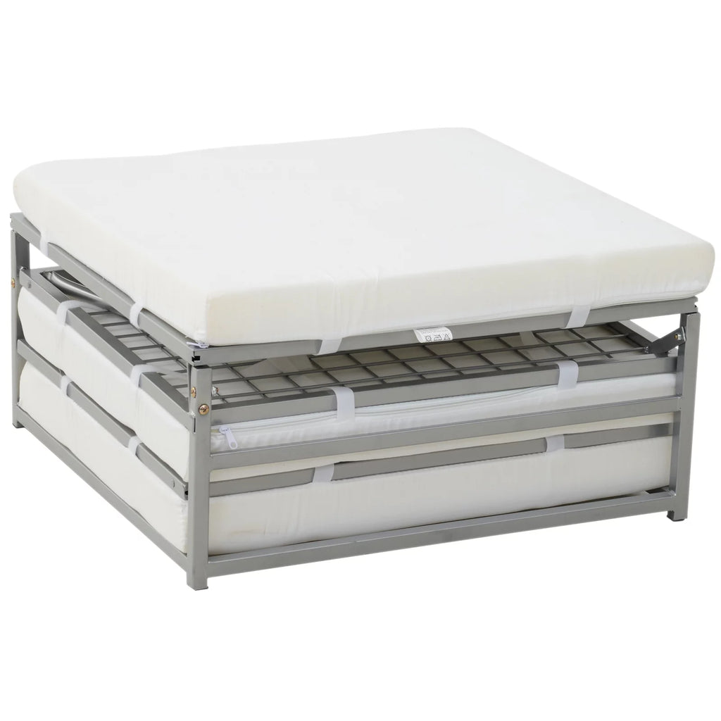 2 In 1 Grey Sofa Bed with Storage S625