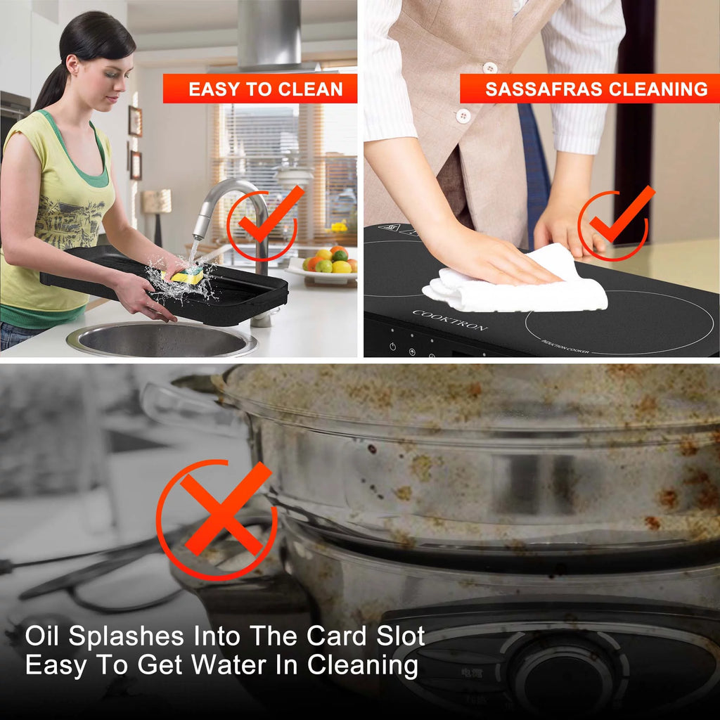 1800W 230V Double Burner Electric Induction Cooktop T735